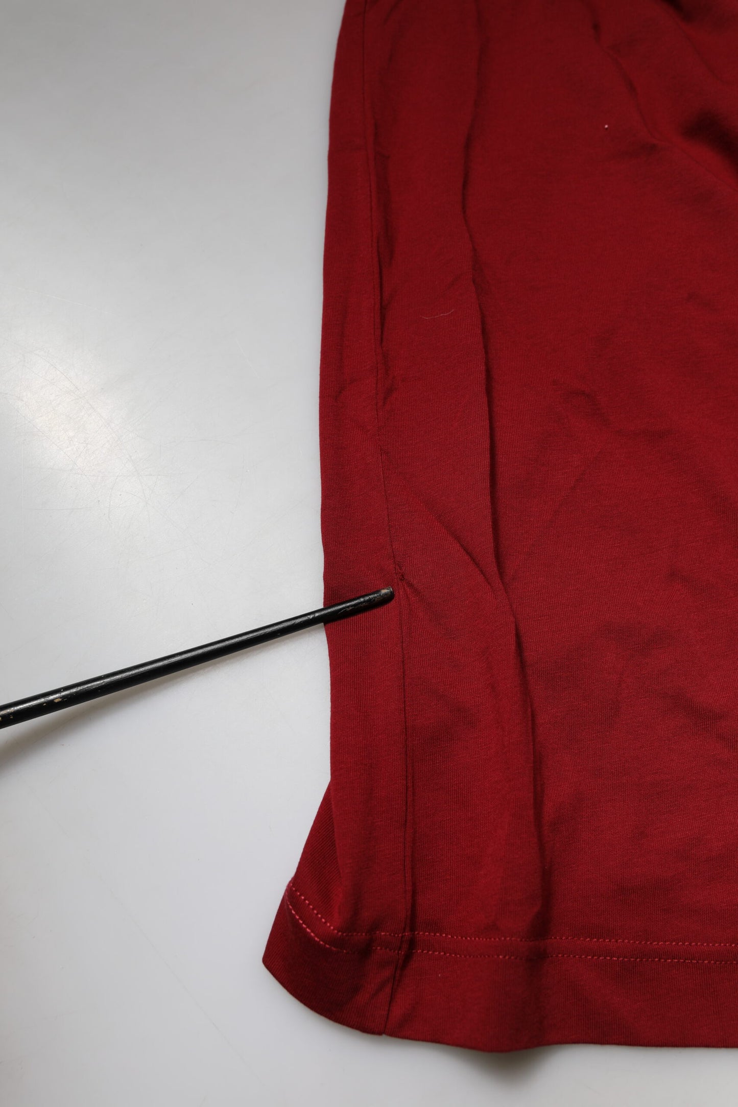 Dolce & Gabbana Maroon Cotton Crew Neck Short Sleeves T-Shirt Mens T-Shirt