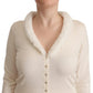 Liu Jo White Viscose Long Sleeves Fur Shearling Blouse
