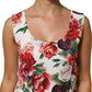 Dolce & Gabbana Multicolor Floral Print Viscose Sheath Dress