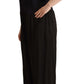 GF Ferre Black Lyocell Strapless Straight Trouser Jumpsuit