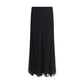 Chloé Black Silk Long Skirt