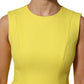 Dolce & Gabbana Yellow A-line Sheath Sleeveless Mini Dress