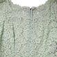 Dolce & Gabbana Mint Green Floral Lace Trim Midi Dress