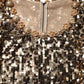 Dolce & Gabbana Gold Sequined Nylon A-line Sheath Mini Dress