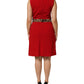 Dolce & Gabbana Red Leopard Viscose Sheath A-line Dress