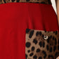 Dolce & Gabbana Red Leopard Viscose Sheath A-line Dress