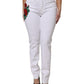 Dolce & Gabbana White GIRLY Floral Embroidery Denim Jeans