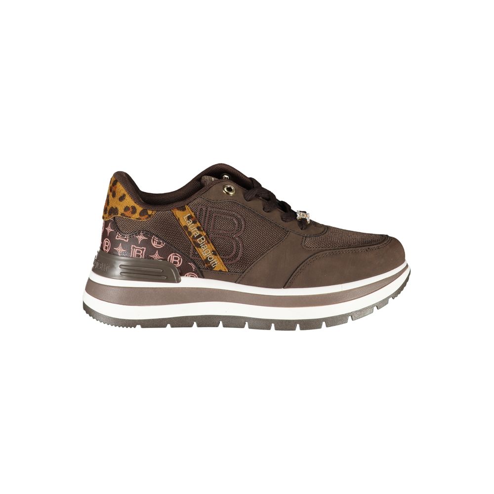 Laura Biagiotti Brown Polyester Sneaker