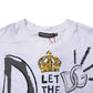 Dolce & Gabbana White Graphic Crew Neck Short Sleeves T-shirt