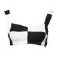 Dolce & Gabbana Black White Cropped Bustier Corset Bra Top