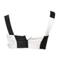 Dolce & Gabbana Black White Cropped Bustier Corset Bra Top