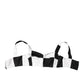 Dolce & Gabbana Black White Cropped Bustier Corset Bra Top