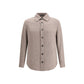 ZEGNA Brown Cashmere Dress Shirt