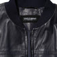 Dolce & Gabbana Blue Leather Full Zip Biker Blouson Jacket Mens Jacket