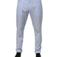 Dolce & Gabbana Light Blue Cotton Stretch Tapered Men Trouser Pants