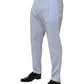 Dolce & Gabbana Light Blue Cotton Stretch Tapered Men Trouser Pants