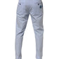 Dolce & Gabbana Light Blue Cotton Stretch Tapered Men Trouser Pants