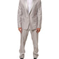 Dolce & Gabbana Light Gray Wool 2 Piece MARTINI Formal Suit Mens Suit