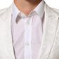 Dolce & Gabbana White Brocade 2 Piece MARTINI Formal Suit Mens Suit