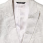 Dolce & Gabbana White Brocade 2 Piece MARTINI Formal Suit Mens Suit