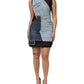 Dolce & Gabbana Blue Nylon Patchwork Denim Sheath Mini Dress