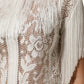 Dolce & Gabbana White Floral Lace Fringe Knee Length Dress