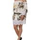 Dolce & Gabbana White Floral Lace Off Shoulder Mini Dress