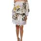 Dolce & Gabbana White Floral Lace Off Shoulder Mini Dress