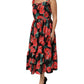 Dolce & Gabbana Multicolor Floral Cotton Poplin Midi Dress