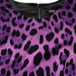 Dolce & Gabbana Violet Leopard Sheath Bodycon Mini Dress