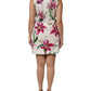 Dolce & Gabbana White Cotton Floral Sleeveless Mini Dress