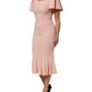 Dolce & Gabbana Pink Viscose Fit Flared Sheath Midi Dress