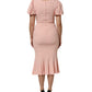 Dolce & Gabbana Pink Viscose Fit Flared Sheath Midi Dress