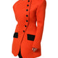 Dolce & Gabbana Red Buttoned Down Women Trench Coat Jacket