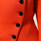 Dolce & Gabbana Red Buttoned Down Women Trench Coat Jacket