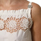 Dolce & Gabbana White Poplin Openwork Embroidery Tank Top