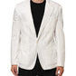 Dolce & Gabbana White Cotton 1 Button Men Suit Blazer