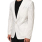 Dolce & Gabbana White Cotton 1 Button Men Suit Blazer