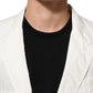 Dolce & Gabbana White Cotton 1 Button Men Suit Blazer