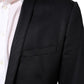 Dolce & Gabbana Black Cotton 1 Button Suit Jacket Blazer