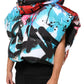 Dolce & Gabbana Multicolor Graffiti Hooded Sportswear Vest Jacket Mens Jacket