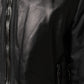 Dolce & Gabbana Black Leather Nylon FullZip Blouson Jacket Mens Jacket