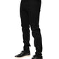 Dolce & Gabbana Black Cotton Mid Waist Skinny Men Denim Jeans