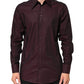 Dolce & Gabbana Violet GOLD Cotton Collared Dress Formal Shirt