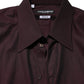 Dolce & Gabbana Violet GOLD Cotton Collared Dress Formal Shirt