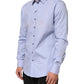 Dolce & Gabbana Blue SICILIA Cotton Men Dress Formal Shirt