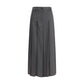 Brunello Cucinelli Gray Polyester Long Skirt