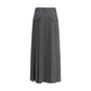 Brunello Cucinelli Gray Polyester Long Skirt