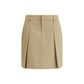 Brunello Cucinelli Beige Cotton Mini Skirt