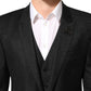 Dolce & Gabbana Black MARTINI 2 Buttons Suit 3 Piece Suit Mens Suit